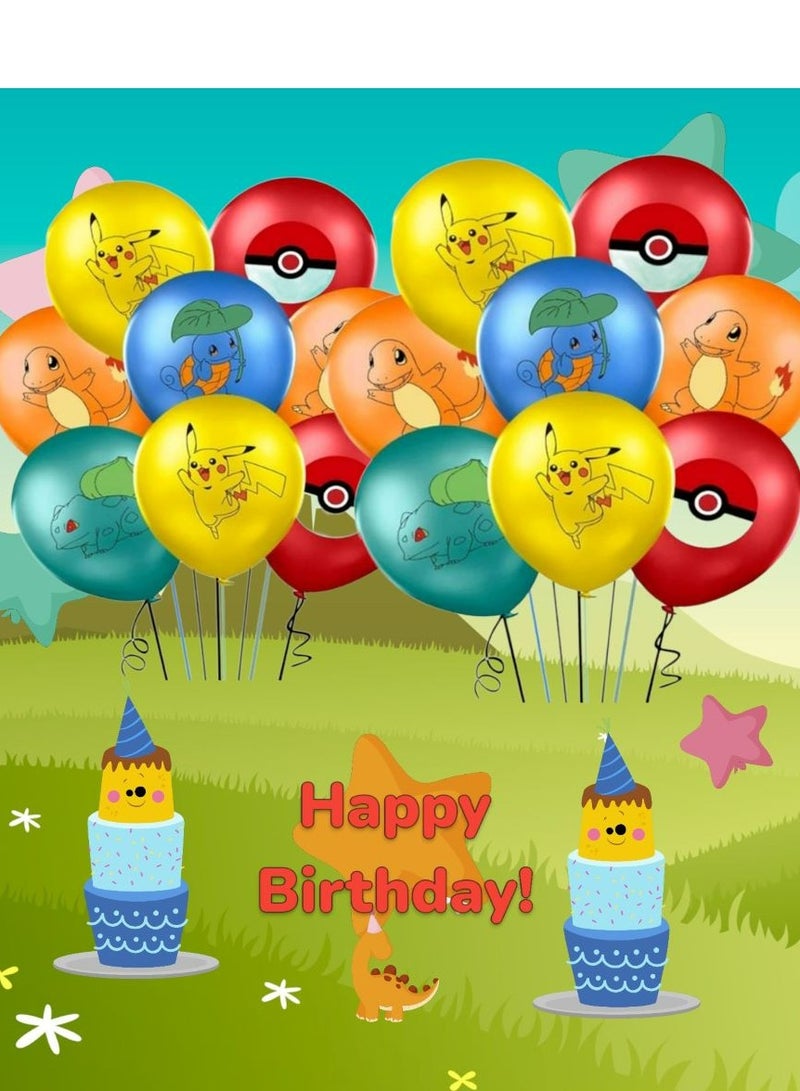 Tamona Pokémon Birthday Party Decoration Balloons Latex -24pcs - Image 2