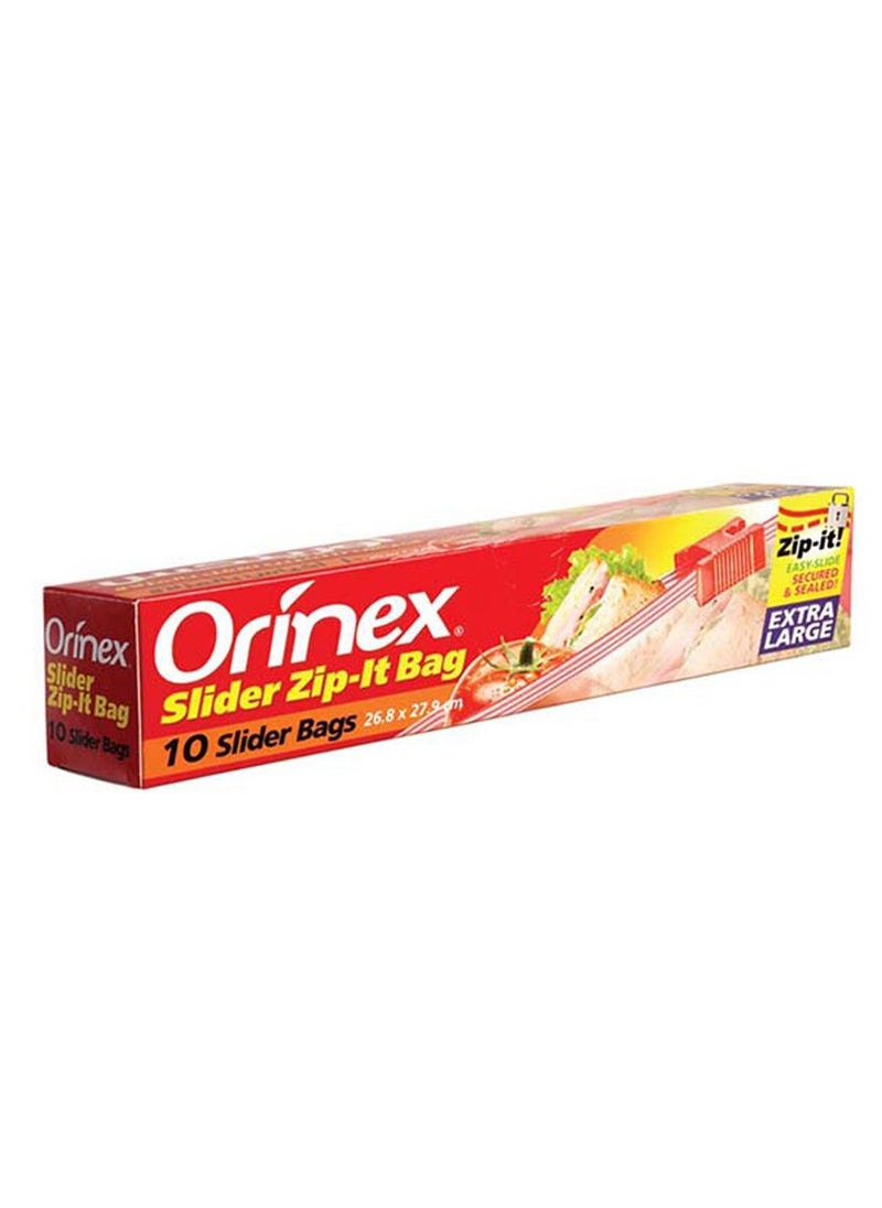 Orinex Food Storage Bags Lock With Extra Large Latch 10 Pieces 