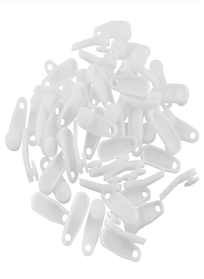 AXLIZER 50PCS Cross-bar Slide Rail Replacement Parts Traverse Rod Slides Replacement Plastic Snap-in Traversing Slides Curtain Rod Carrier Slidesfor Window Door Shower Curtain - Image 3