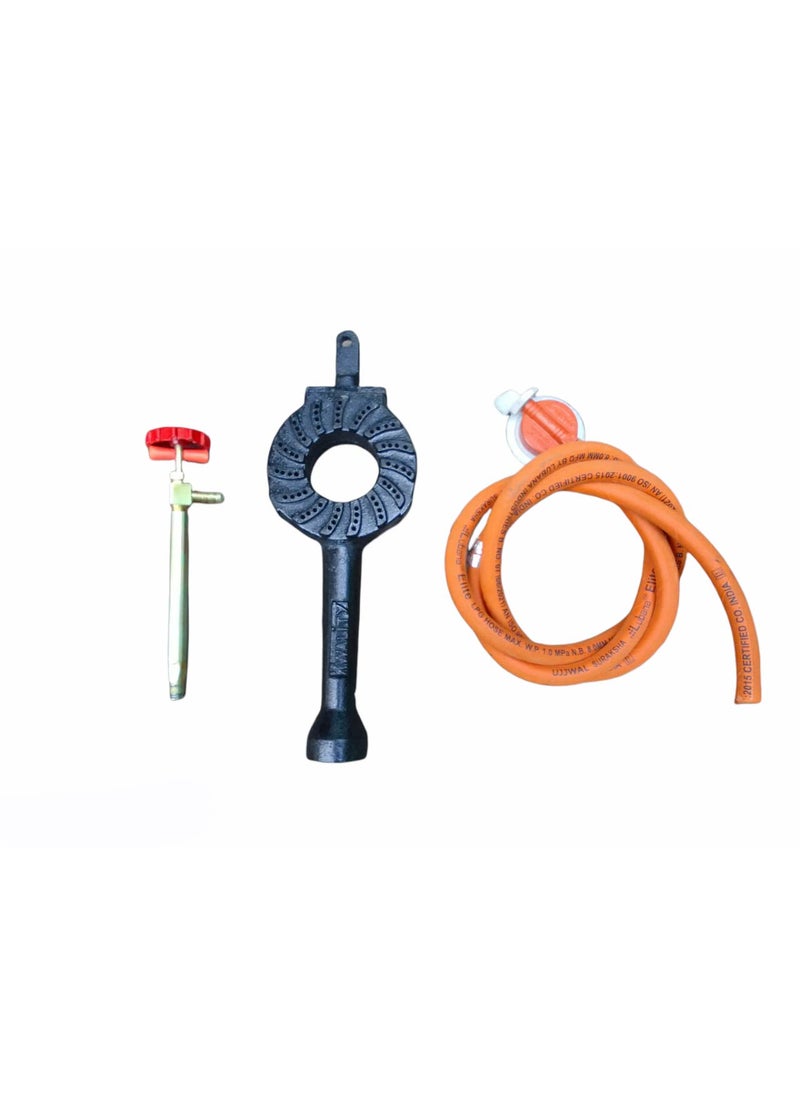 AS A S commercial high pressure jodhpuri LPG gas Burner with fitting pack of 1 small size no 1  - Image 3