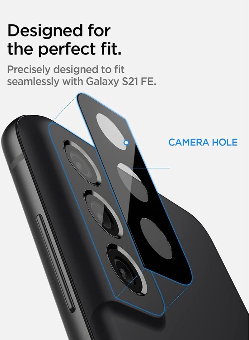 GLAStR Optik Camera Lens Screen Protector [2 Pack] for Samsung Galaxy S21 FE 5G (2022) - Black