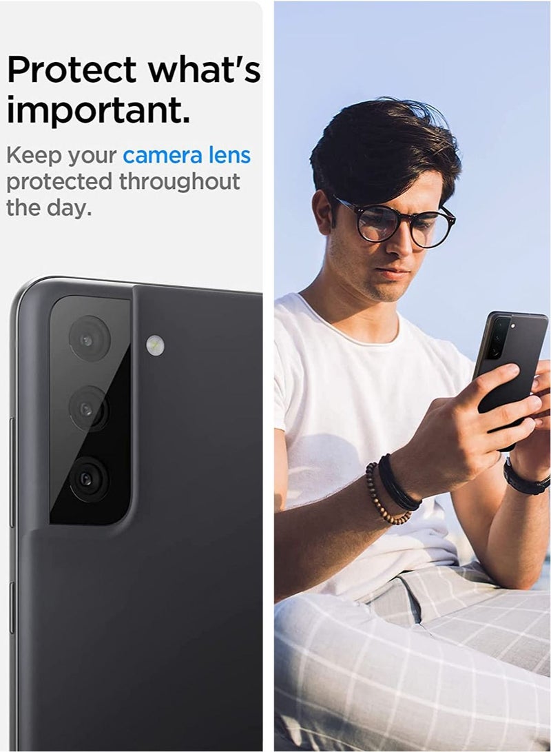 GLAStR Optik Camera Lens Screen Protector [2 Pack] for Samsung Galaxy S21 FE 5G (2022) - Black