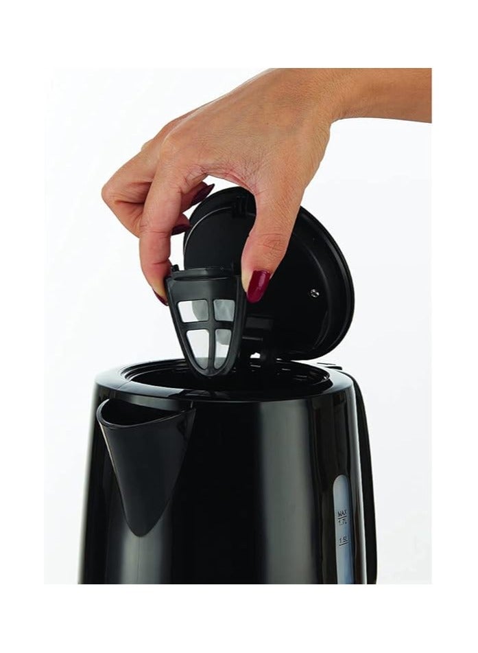 ميانتا غلايه كهربائية من ميانتا بلاستيك 1.7لتر غليان في 45 ثانيه فلترمقاوم للتكلس 1800-2200واطآمنة للاستخدام يمكن تنظيفها بسهولة سهل الاستخدام -اللون اسود - Image 3