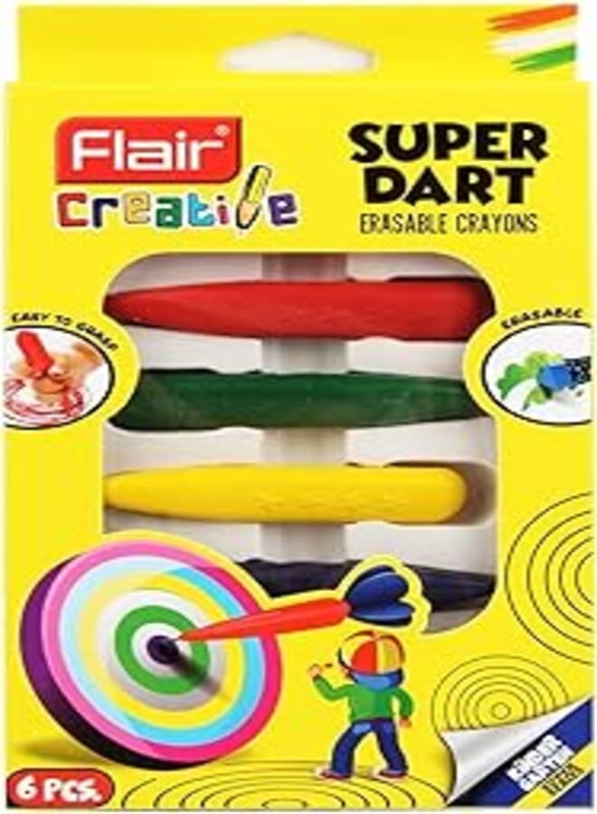 Flair Erasable Super Finger Crayon 10n Fa8037-Assorted