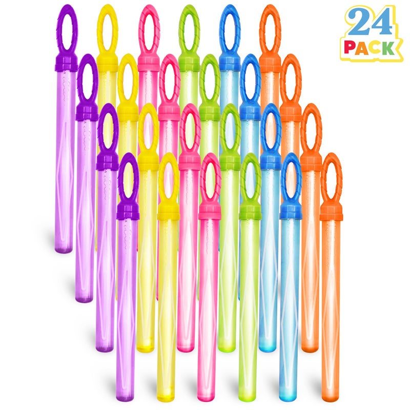 JOYIN 24 Pack 14 Big Bubble Wands Bulk Leaf Blower Bubble 2 Dozen for Summer Toy OutdoorIndoor Activity Use Easter Party Favors Supplies for Kids - Image 3