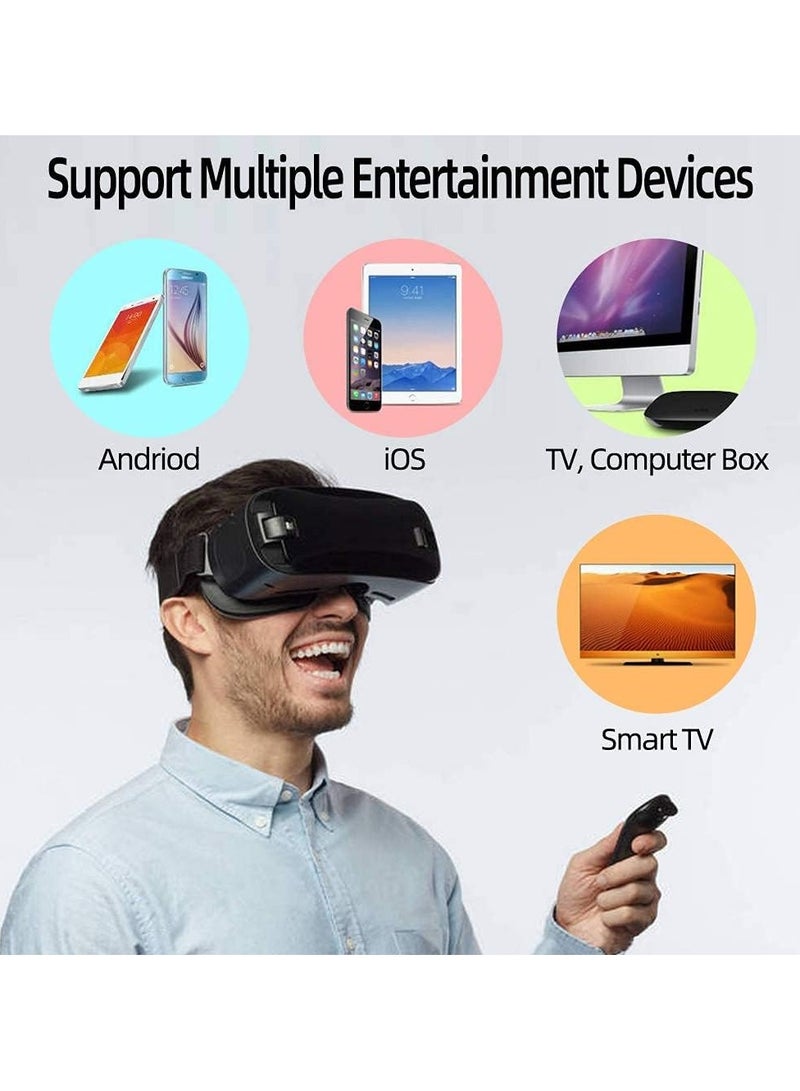 VR Remote Controller, Wireless Bluetooth 3D VR Headset Controller Multi-Function Gamepad, Support Virtual Reality Glasses for PC Systems, iOS or Android Smartphones  - Image 5