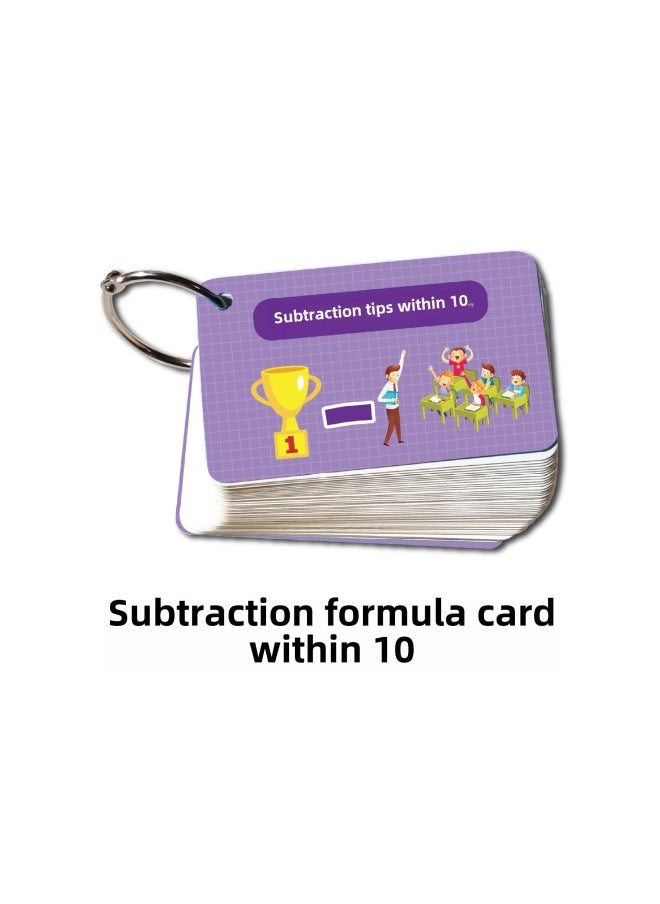 Generic - 99 Multiplication Formula Table 12 Grade Multiplication And Division Card Primary School Mathematics 99 Multiplication Formula Recitation Artifact-Color:Subtraction With Less Than 10 [1 Book] - Image 1