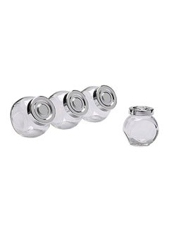 4 Pack Spice Jar  Glass  Aluminium 15 Cl