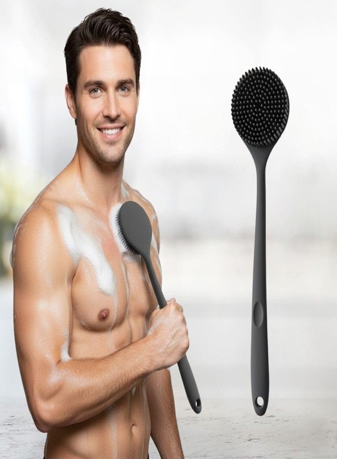 thriftkart Soft Silicone Back Scrubber with Long Handle for Shower & Bath Flexible Exfoliating Brush with Gentle Bristles for Smooth Skin for Men Women (Multicolor) - Image 5