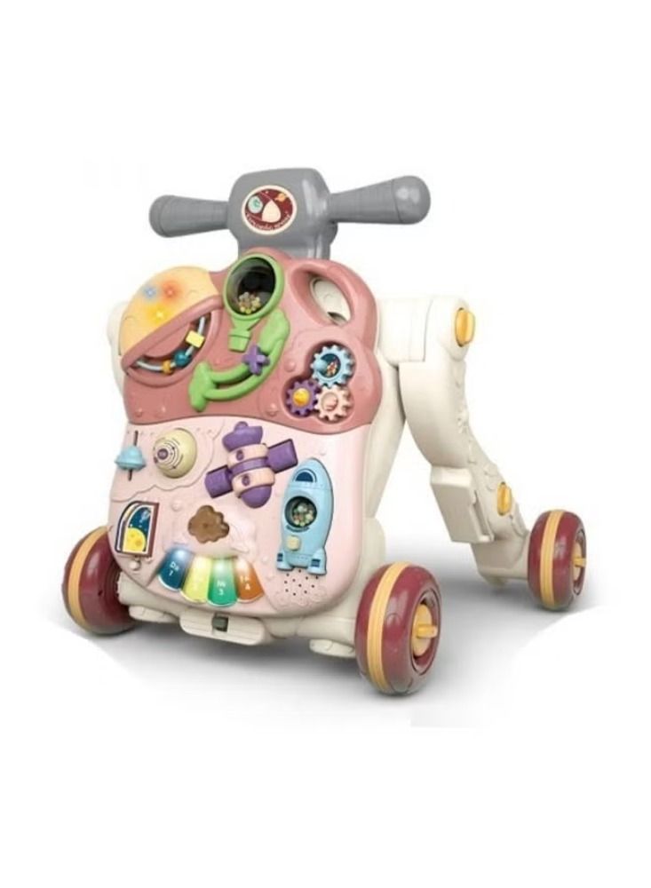 Dreamzon 4 in 1 Baby Walker, Ride on Car, Game Panel, Sit-to-Stand Walker, Kids Multifunctional Activity Center w/Lights & Music - Image 1