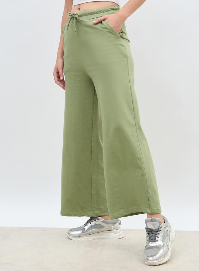 Styli Styli Solid Straight Leg Joggers with Drawstring  - Image 3
