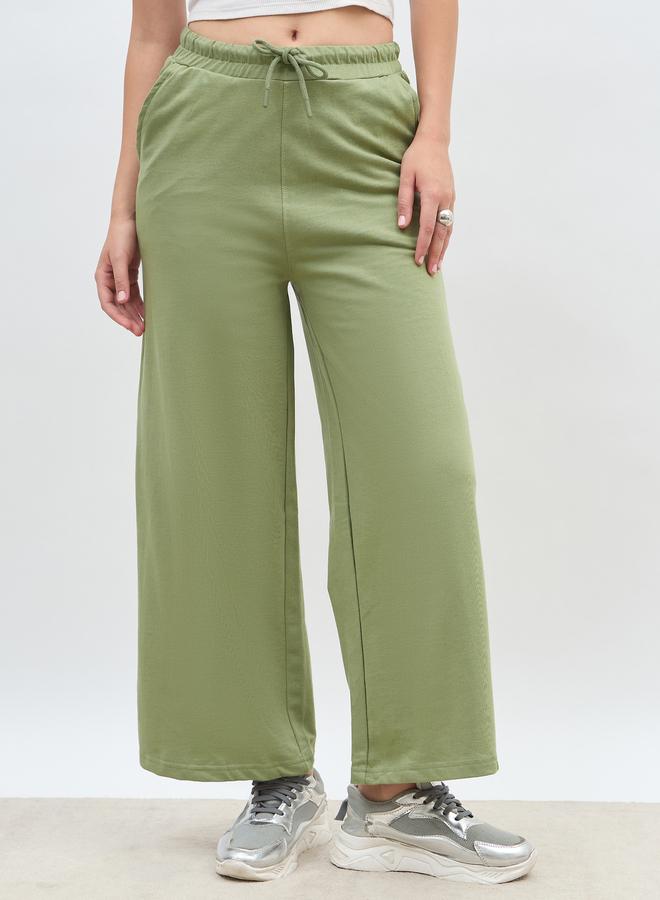 Styli Styli Solid Straight Leg Joggers with Drawstring  - Image 2