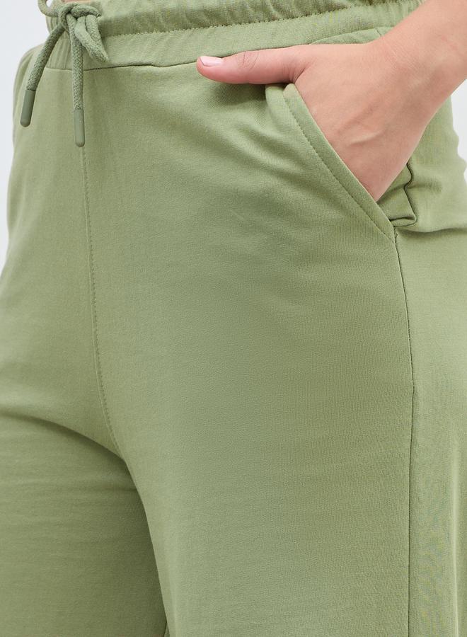 Styli Styli Solid Straight Leg Joggers with Drawstring  - Image 4