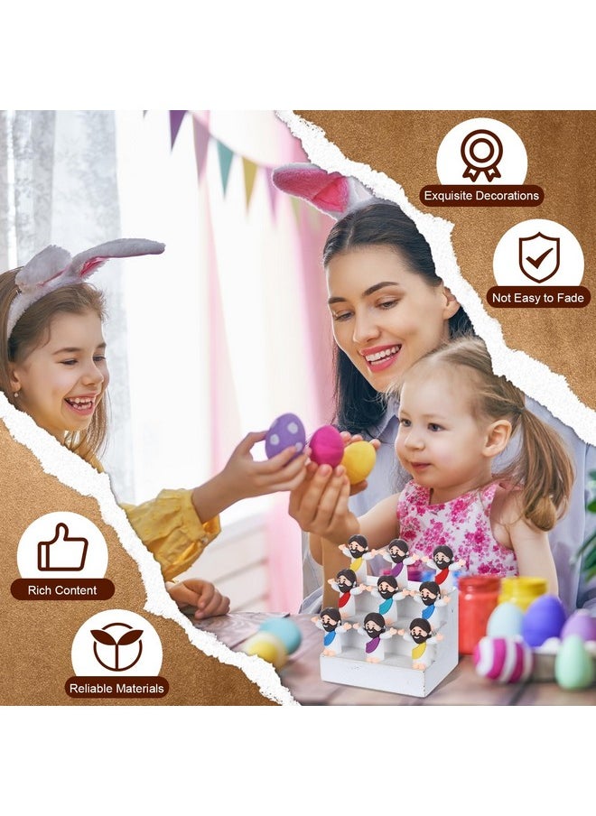 Bememo 50 Pieces Mini Jesus Figurines Jesus Toys Original Design Little Jesus Doll Gifts To Hide And Seek Classic Christ Savior Jesus Christian Religious Party Favor (Multicolor)  - Image 4