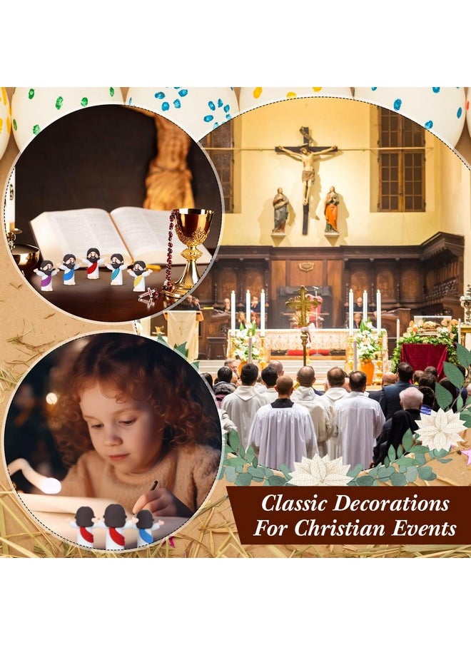 Bememo 50 Pieces Mini Jesus Figurines Jesus Toys Original Design Little Jesus Doll Gifts To Hide And Seek Classic Christ Savior Jesus Christian Religious Party Favor (Multicolor)  - Image 3