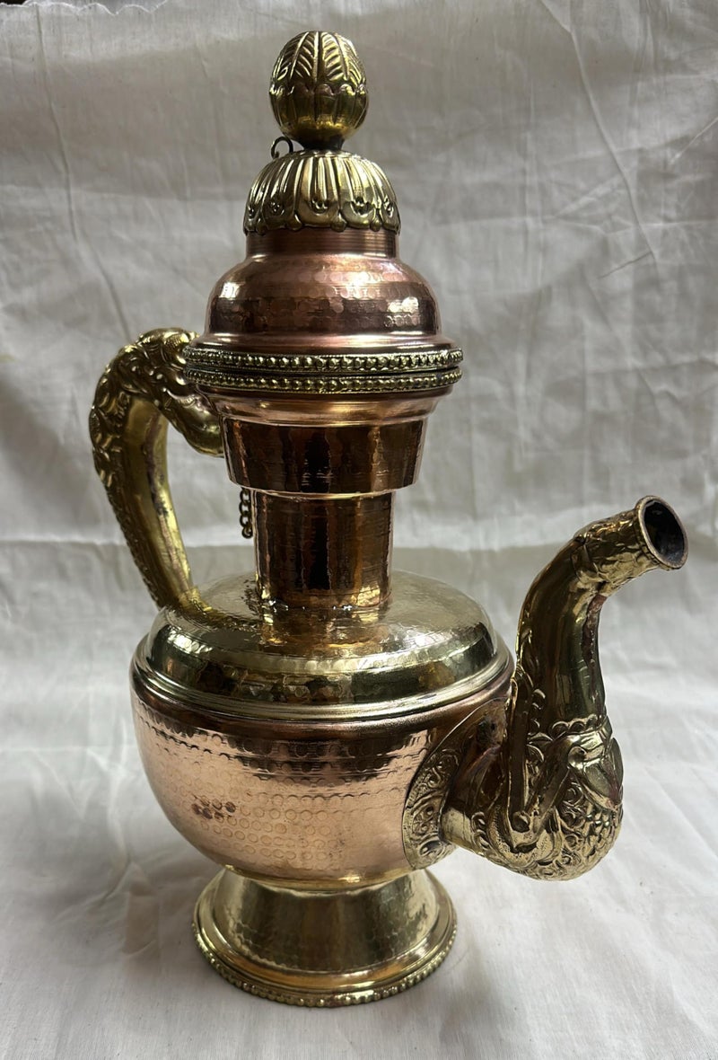 NIM Copper Antique Traditional Kettle/TEAPOT Beautifully Designed for Home Offie Decoration Ideal LADHAKI Style Home Decoration Handcrafted Display Gifting Item - Image 2