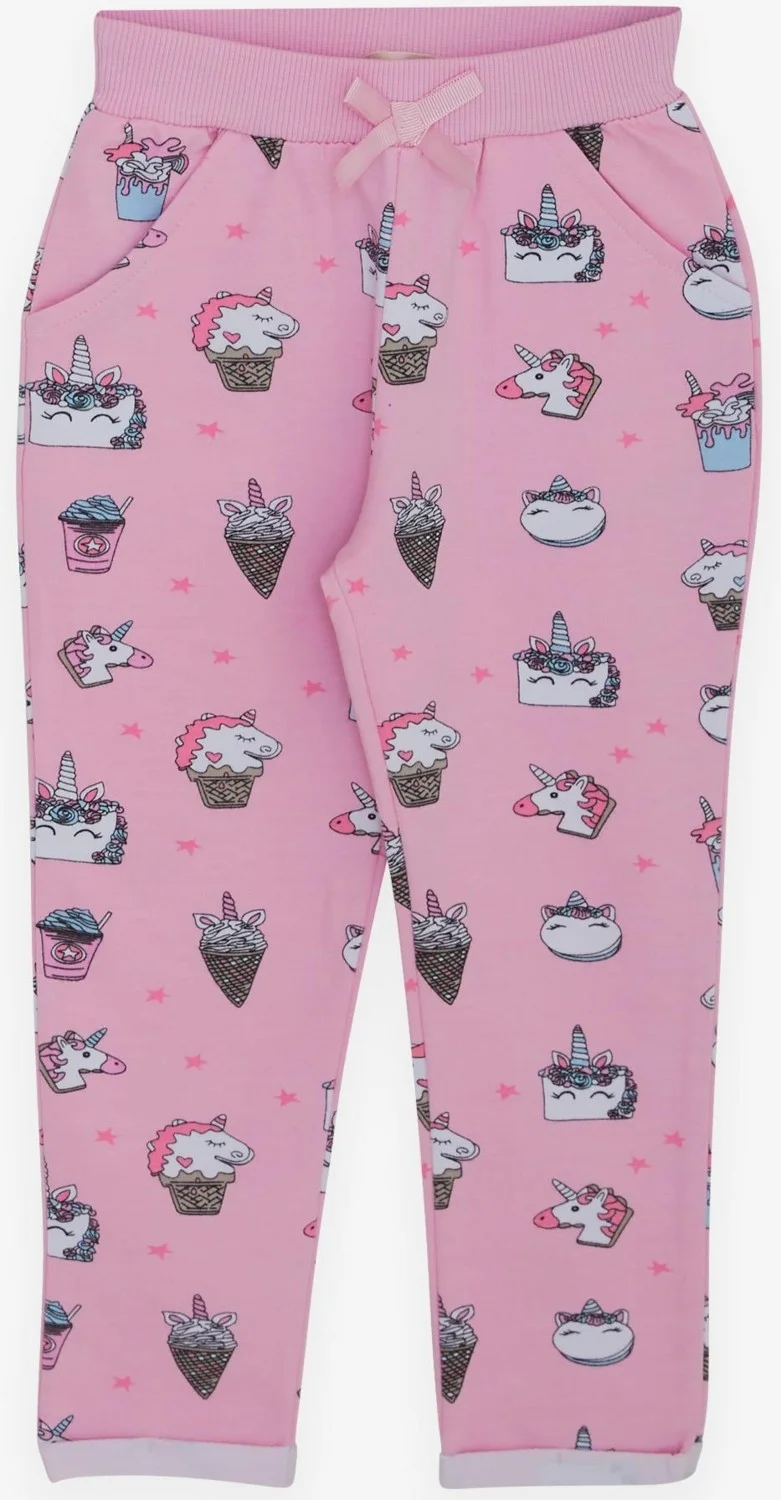 Breeze Baby Girl Tracksuit Set, Princess Dinosaur Patterned, 9 Months-3 Years, Pink