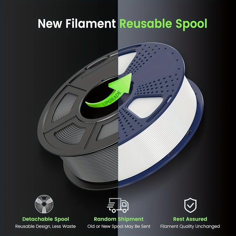 Black SUNLU PETG 1 75mm 3D Printing Filament 1kg Strong Tough Low Stringing Smooth Surface - Image 5