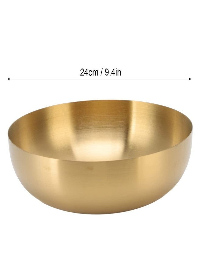 Fdit Stainless Steel Mixing Bowl, Deep Mixing Salad Bowl Serving Bowl for Cooking, Baking, Prepping, Food Storage Golden - Image 5