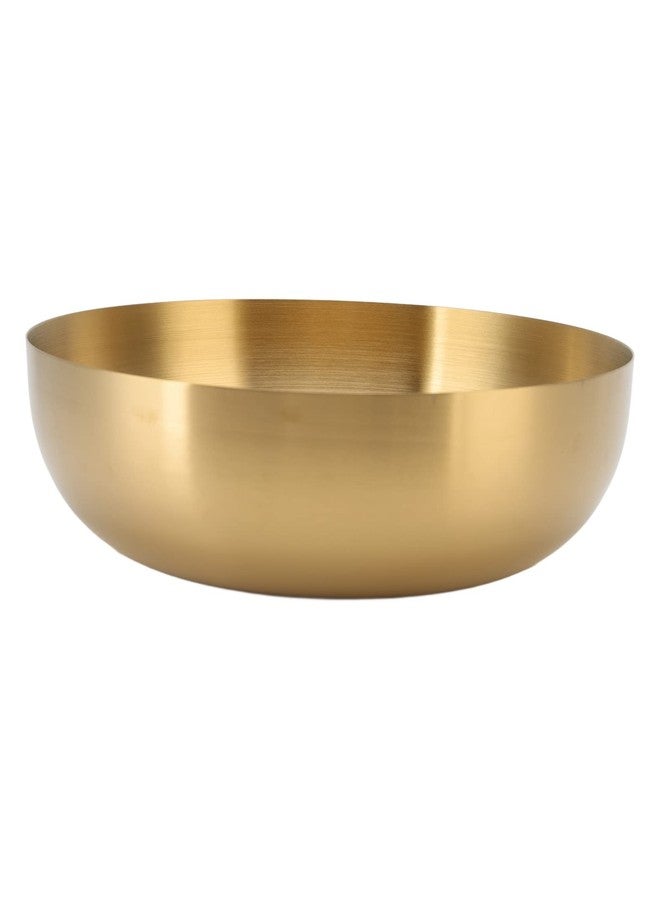 Fdit Stainless Steel Mixing Bowl, Deep Mixing Salad Bowl Serving Bowl for Cooking, Baking, Prepping, Food Storage Golden - Image 1