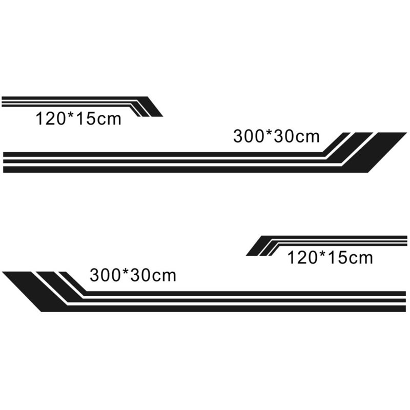 RV Camper Stripes: Black Premium Vinyl Self-Adhesive Removable Decal - Waterproof Non-Fading Strip Style Auto Sticker for RV Camper Vehicle Exterior Upgrade - Image 3