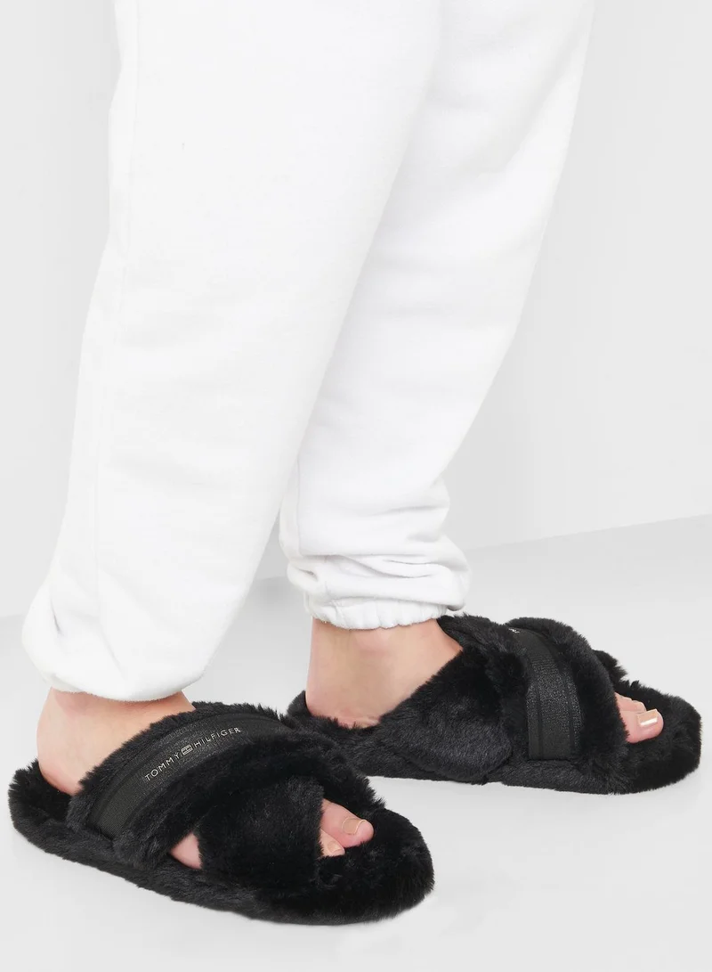 TOMMY HILFIGER Fur Bedroom Slipper