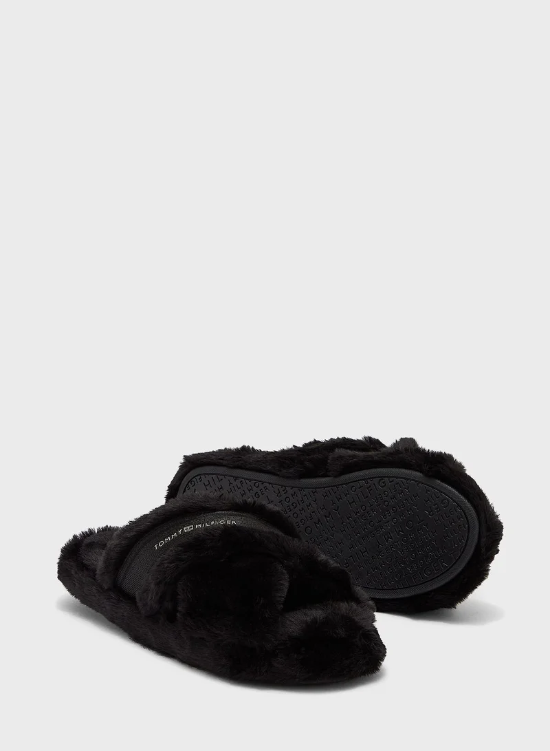 TOMMY HILFIGER Fur Bedroom Slipper