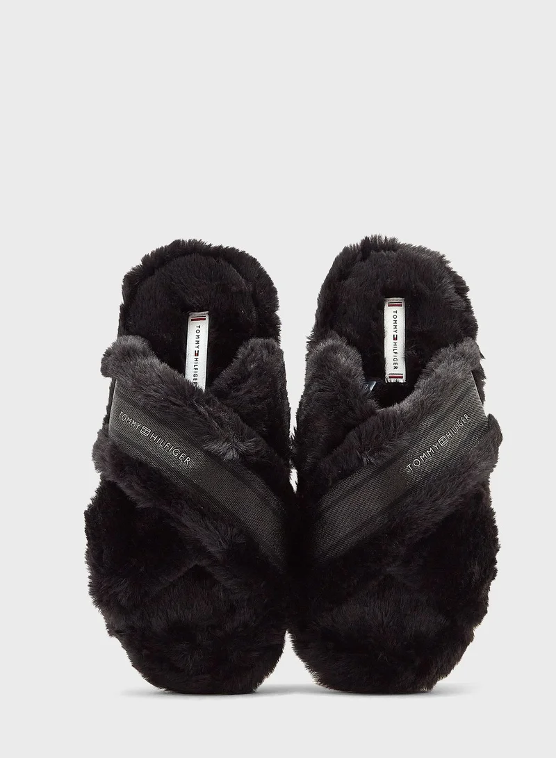 TOMMY HILFIGER Fur Bedroom Slipper