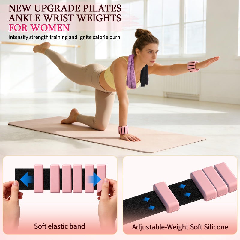 laapee Pilates Kit for Women,17PCS Home Pilate Equipment Essentials, 12.6" Pilates Ring Ball Set with Resistance Bands, Ankle Weights, Sliders,Thigh Trainer, Yoga Strap,Socks Accessories for Home Workout - Image 5