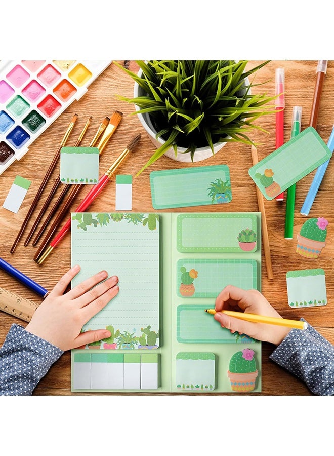 دبليو أف أف أو مجموعة ملاحظات لاصقة لطيفة 440 ورقة - نحن ننمو عندما تكون الأمور صعبة - مجموعة ملاحظات لاصقة - ملاحظات لاصقة على شكل صبار لطيفة مع أقسام نباتية - دفاتر ملاحظات للكتابة - لوازم العودة إلى المدرسة والمكتب - كهدية تقدير للمعلمين، أو كمدلولات للحفلات المدرسية والمكتب - Image 4