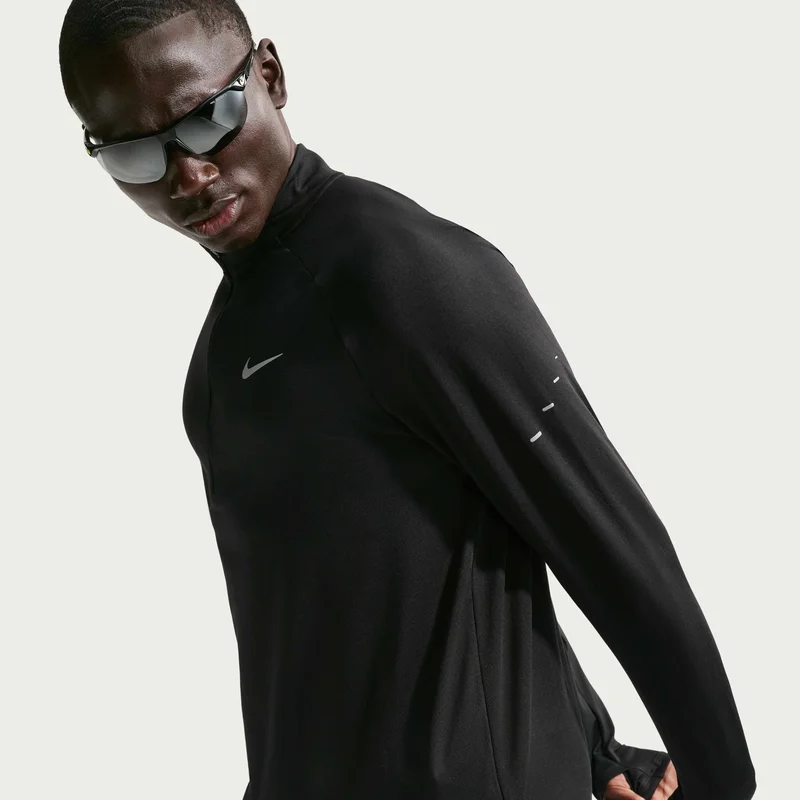 Nike Black Men's Stride Dri-FIT Running Top for Men | Best Price UAE