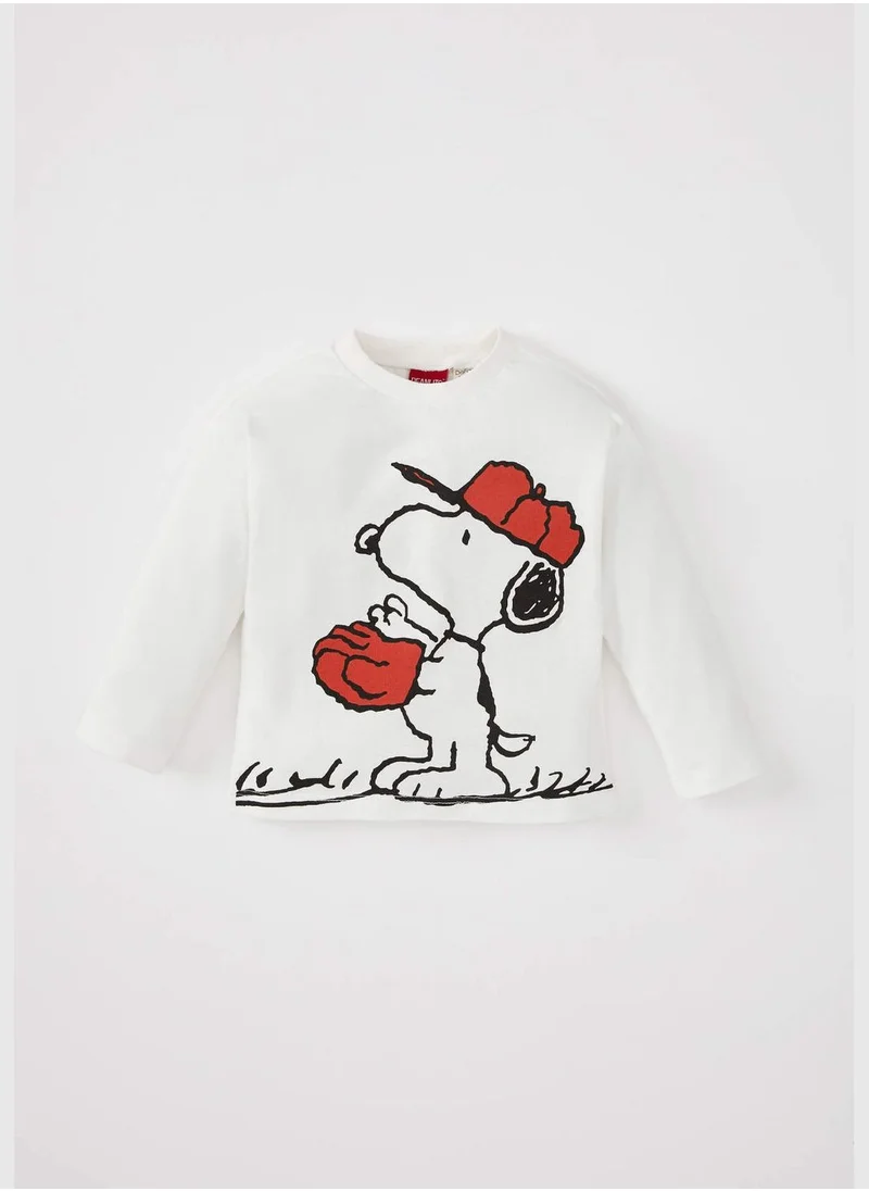 DeFacto 2 Pieces BabyBoy Snoopy Licenced Regular Fit Long Sleeve Woven Set