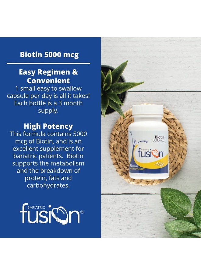 Biotin 5000Mcg Vitamin Small & Easy To Swallow Capsules Nutritional Supplement 90 Count 3 Month Supply - pzsku/ZF3EFAF953E7D397429D9Z/45/_/1695146114/5b94b6d1-b849-45bd-a5e1-f9453390f257