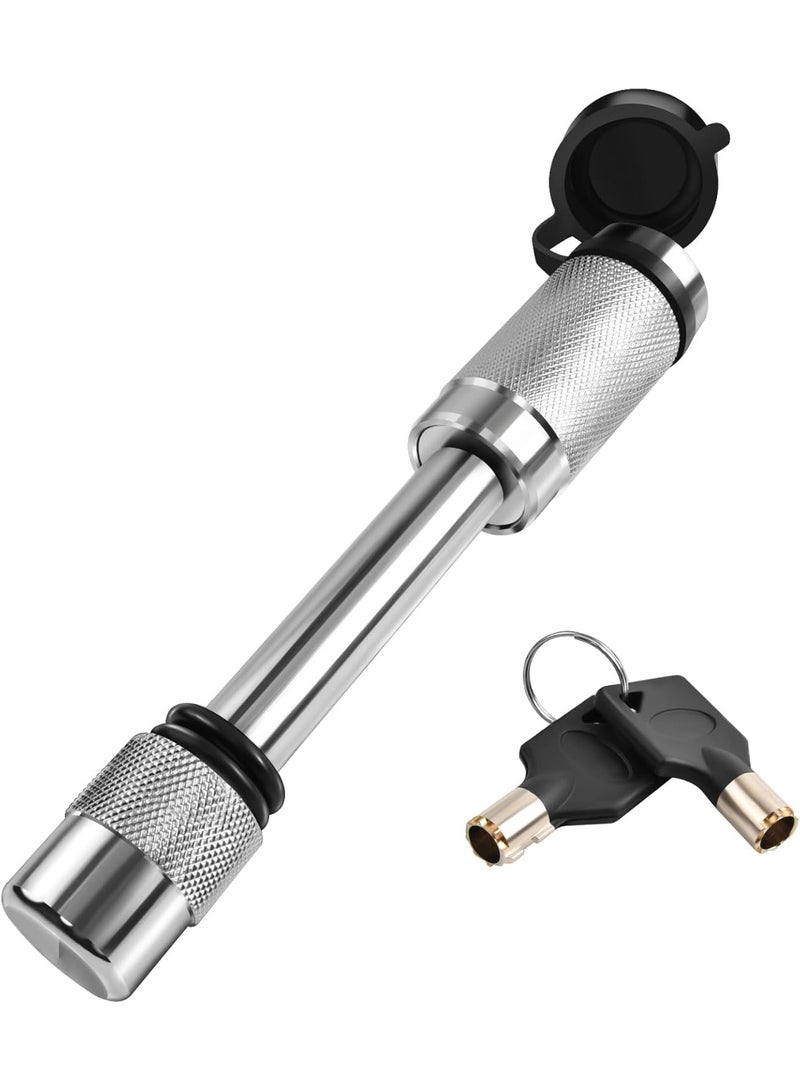 قفل وصلة المقطورة، مسمار قفل جهاز استقبال وصلة المقطورة، قفل وصلة السحب المانعة للسرقة بغطاء مقاوم للماء ومفتاحين، قفل وصلة السحب المريح لزورق شاحنة السحب، ملحقات السيارة (بيضاء) - Image 2