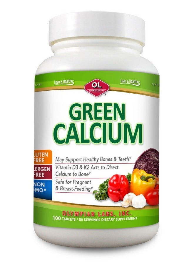 Olympian Labs Green Calcium Tablets Formulated With K2  D3 100 Count  - Image 2
