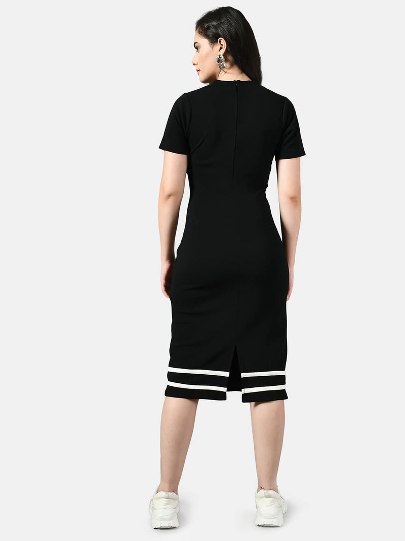 IUGA Women Regular Sleeve Dress Black - Image 2