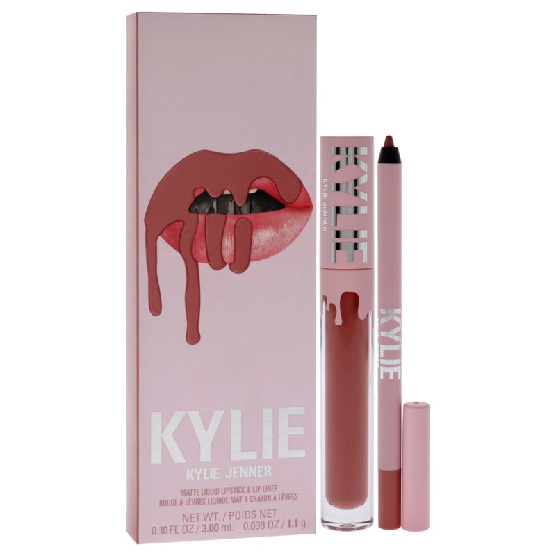 Kylie مجموعة أحمر شفاه مات من كايلي كوزمتيكس - 301 سائل أنجل للنساء - 2 قطعة 0.10 أونصة أحمر شفاه سائل مات، 0.03 أونصة محدد شفاه - Image 3