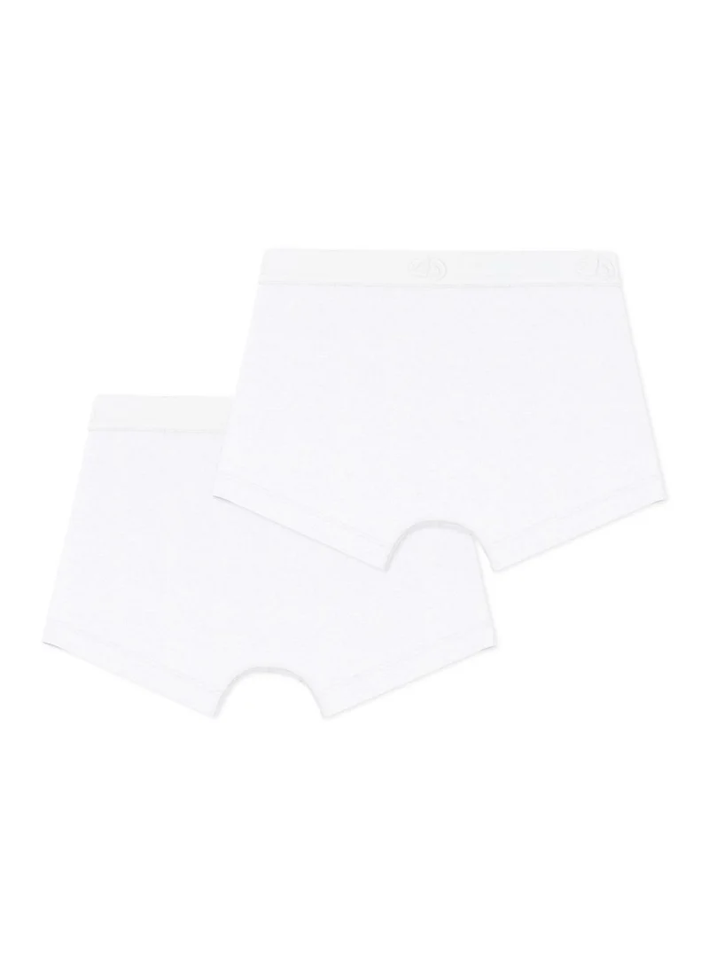 بيتي باتو شورت داخلي أبيض للأولاد - عبوة من قطعتين