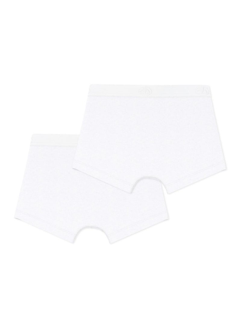 Petit Bateau Boys' White Boxer Shorts - 2-Pack - Image 2