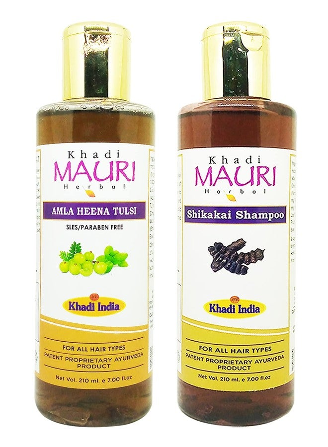 كادي شامبو خادي موري أملا حنة تولسي وشيكاكاي - عبوة من قطعتين (420 مل) - Image 1