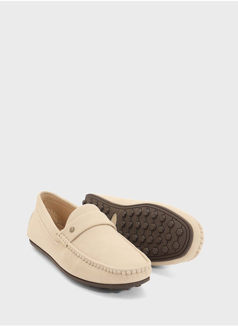Robert Wood Faux Suede Loafers  - Image 3