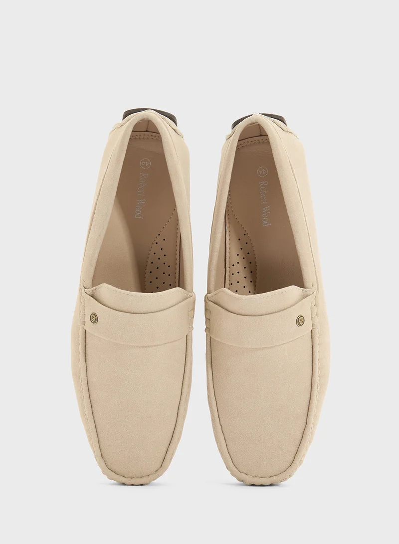Robert Wood Faux Suede Loafers