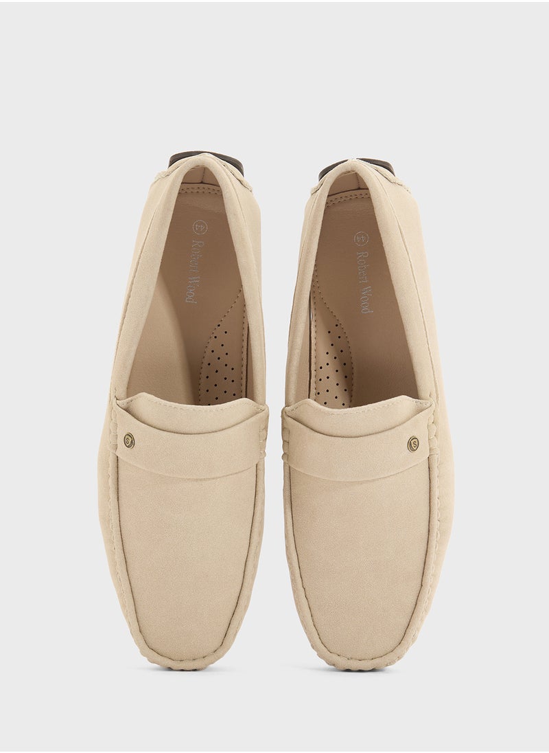 Robert Wood Faux Suede Loafers  - Image 4