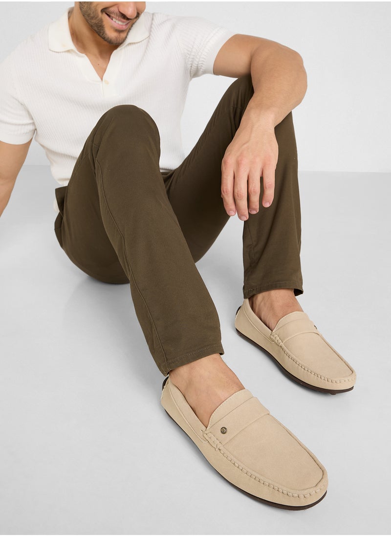 Robert Wood Faux Suede Loafers  - Image 5