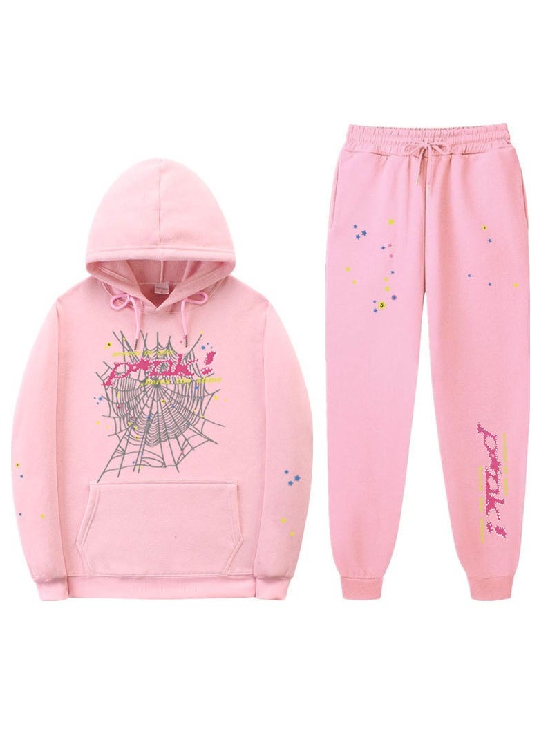KUYING Letter Printed Couple Hoodie Men's And Women's Hooded Sweatshirt Set 