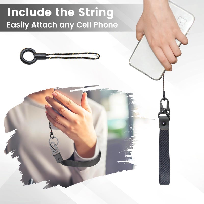 ABLAZE Wristlet Strap for Keys, Hand Wrist Lanyard Durable Key Chain Wristlet Lanyard for Men and Women (Black) - Image 3