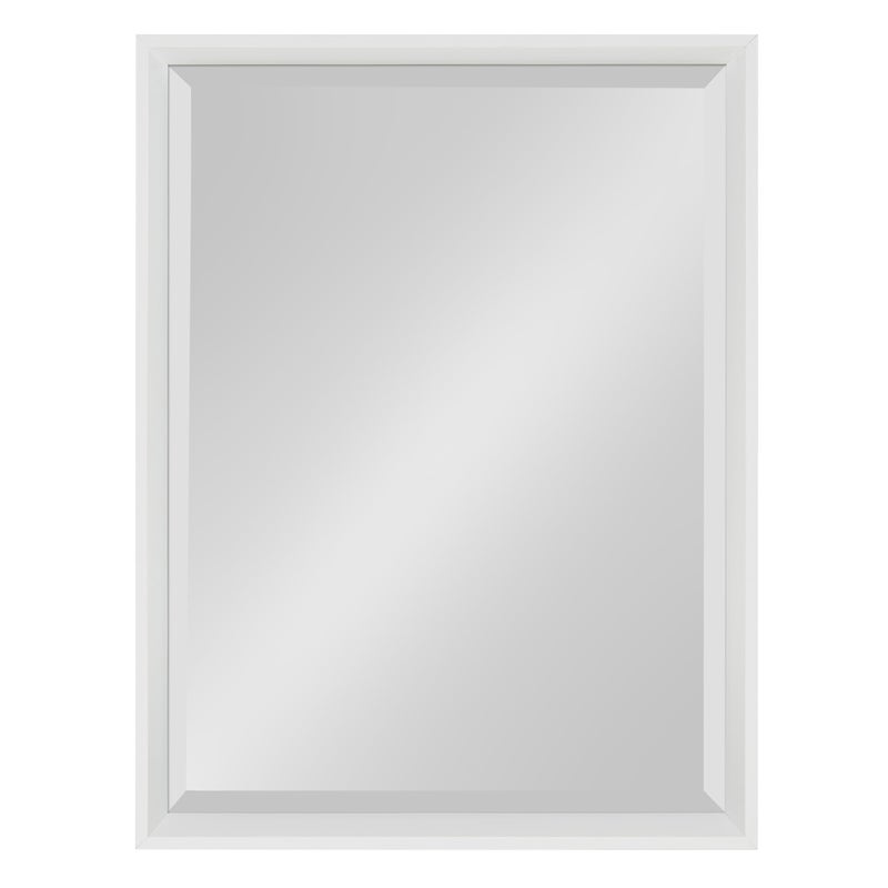 Kate and Laurel Calter Modern Decorative Framed Beveled Wall Mirror, 20 x 26, White, Contemporary Rectangle Vanity Mirror for Use as Bathroom Mirror for Over Sink or Refined Entryway Mirror - Image 2