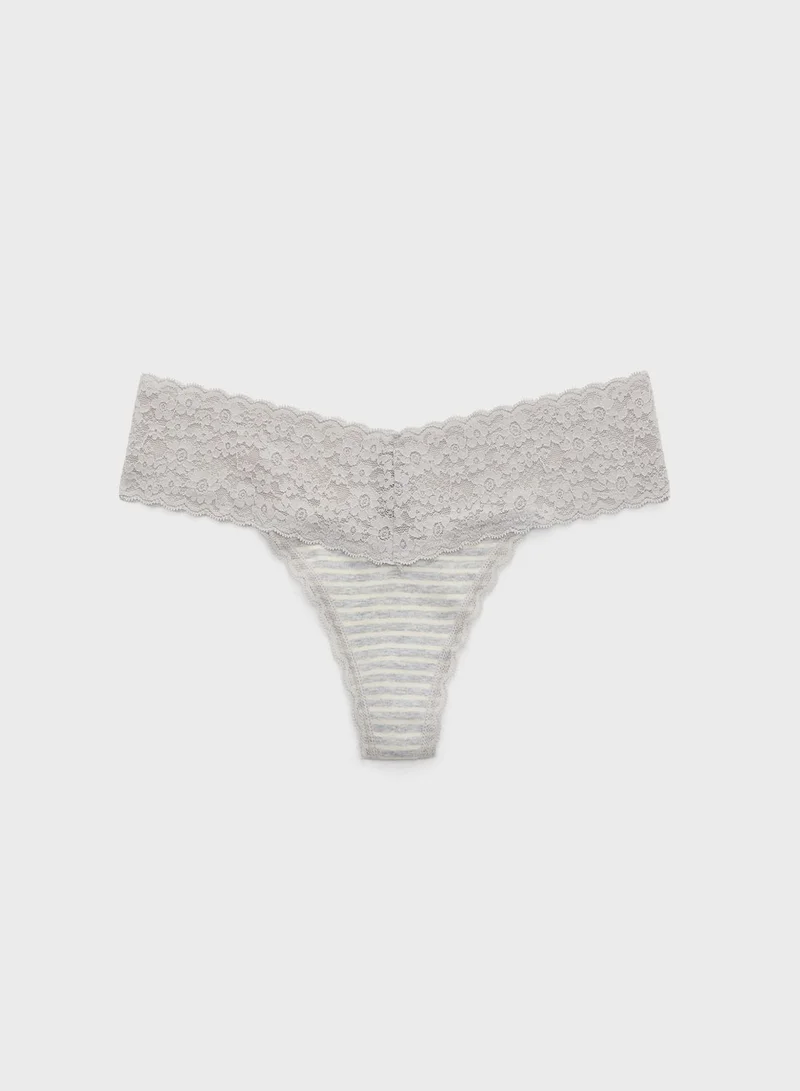 American Eagle Lace Deatil High Leg Briefs