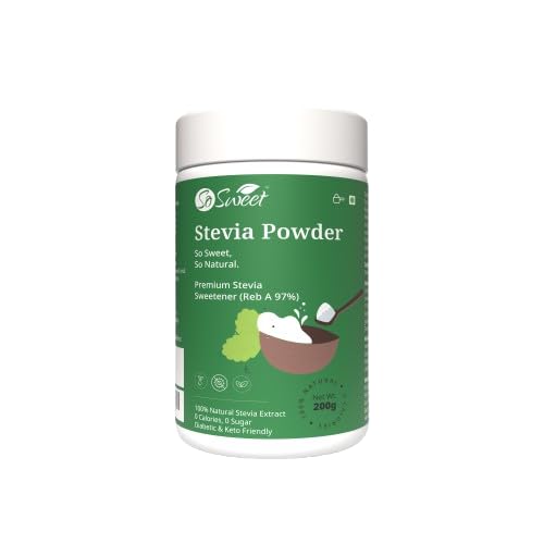 So Sweet Stevia Powder - Sugar-Free, Natural Sweetener, 200gm, Zero Calories, Diabetic & Keto Friendly, Safe for All Ages, Ideal for Weight Loss and Healthy Lifestyle - Image 2