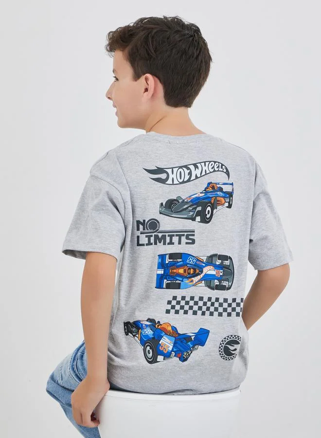 Styli Graphic Print Oversized Round Neck T-Shirt
